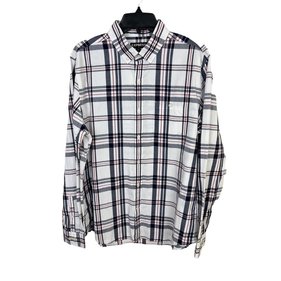 Express Other - Nwt Express Factory Outlet Mens Button Down Shirt Large 16-16 1/2 Long Sleeve